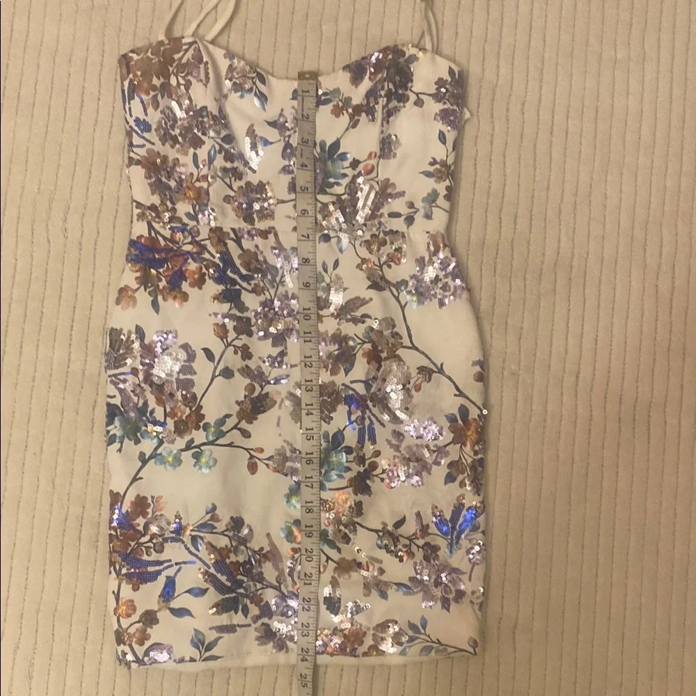 NOOKIE Floral White and Purple Women's Dress - Picture 6 of 8